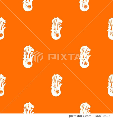 Merlion statue, Singapore pattern seamless Merlion statue, Singapore pattern seamless 36810892