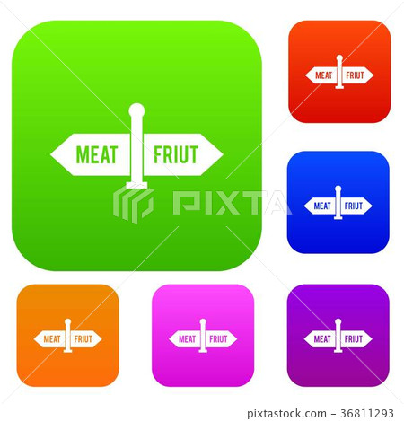 Department signs in the supermarket set collection Department signs in the supermarket set collection 36811293