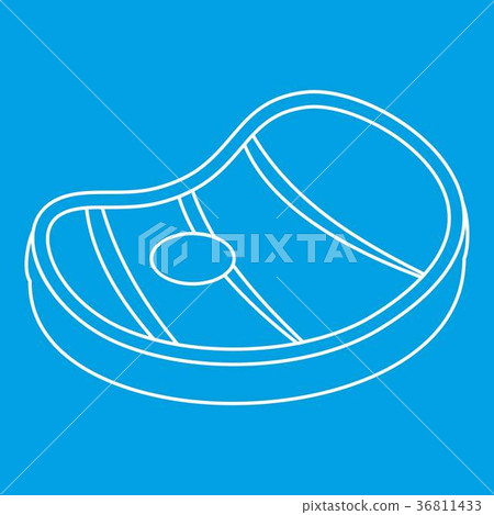 Meat steak icon, outline style - Stock Illustration [36811433] - PIXTA