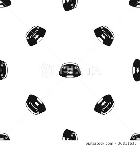 Bowl for animal pattern seamless black Bowl for animal pattern seamless black 36811633