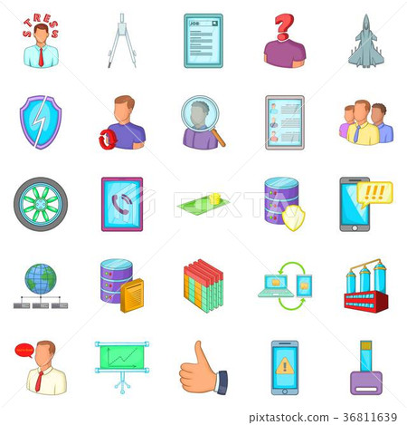 Thriftiness icons set, cartoon style 36811639