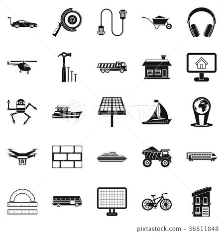 Plot icons set, simple style - Stock Illustration [36811848] - PIXTA