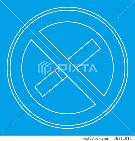 No smoking sign icon, outline style No smoking sign icon, outline style 36811915