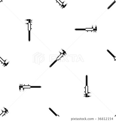 Vernier caliper pattern seamless black 36812154