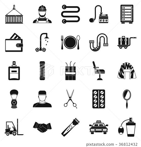 Production icons set, simple style - Stock Illustration [36812432] - PIXTA