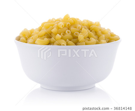macaroni in bowl on white background macaroni in bowl on white background 36814148