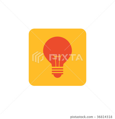Flat bulb vector icon Isolated on white background - Stock Illustration ...