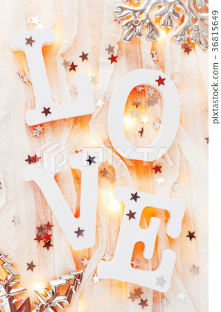 Valentine's Day background with word LOVE Valentine's Day background with word LOVE 36815649