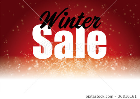 Winter sale red | winter sale advertising flyer template | snowflake 36816161