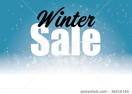 Winter sale light blue | winter sale advertising flyer template | snowflake 36816164