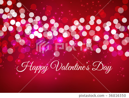 Valintines Day background with bokeh lights 36816350