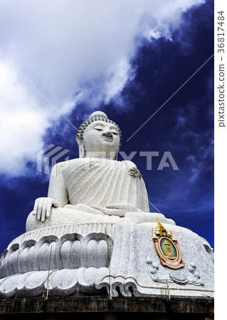 Big Buddha at cloudy morning in Phuket, Thailand 36817484