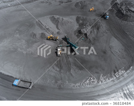 Open pit mine, breed sorting, mining coal 36818484