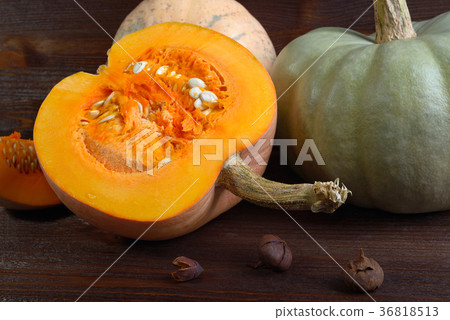 Fresh colored pumpkin Fresh colored pumpkin 36818513