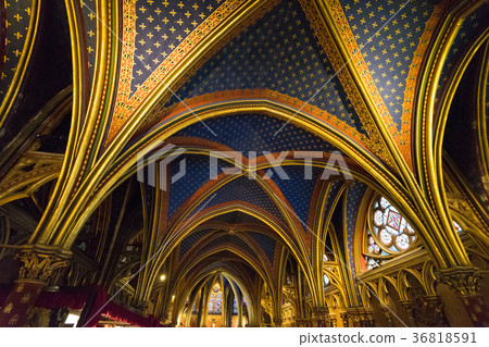 Sainte Chapelle Ceiling Stock Photo 36818591 Pixta