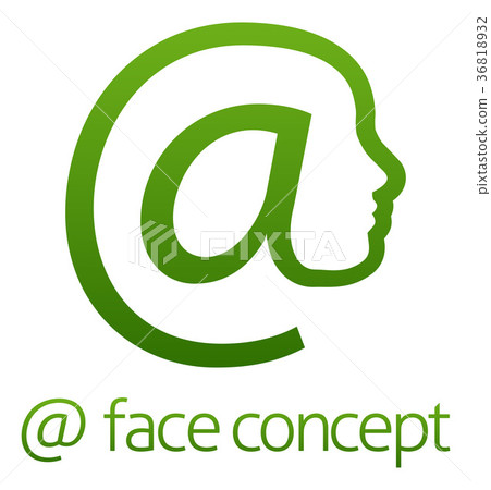 At Sign Face Concept 36818932