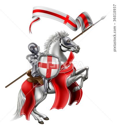 Saint George Medieval Knight on Horse Saint George Medieval Knight on Horse 36818937