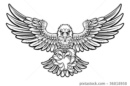 Eagle American Football Sports Mascot - Stock Illustration [36818938] -  PIXTA