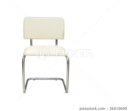 The office chair from white leather. Isolated The office chair from white leather. Isolated 36819699