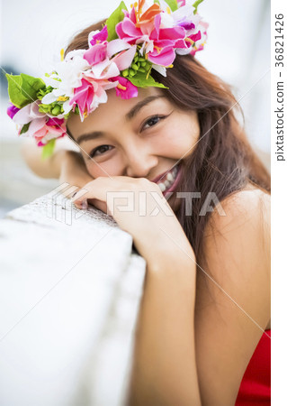 Hula dancer portrait 36821426