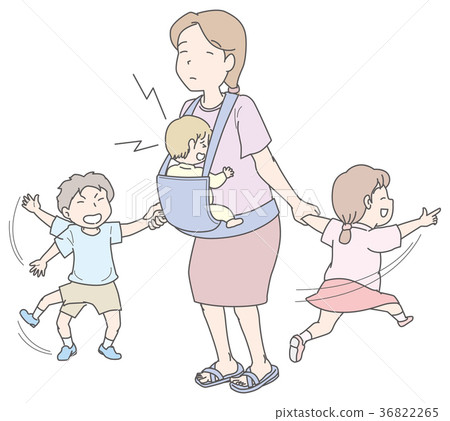 孩子在玩媽媽 36822265