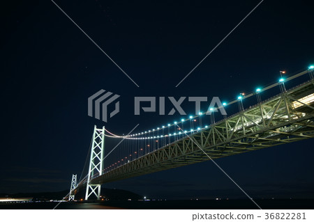 明石海峽大橋夜景 36822281