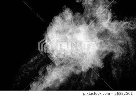 Freeze motion of powder explosion on background. 36822561