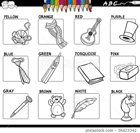 basic colors set for coloring with objects basic colors set for coloring with objects 36823342