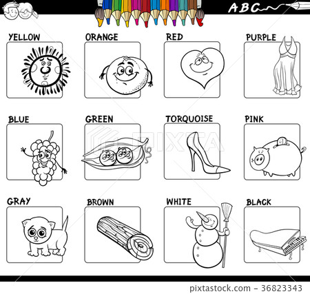 educational basic colors set for coloring educational basic colors set for coloring 36823343