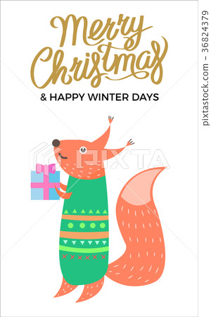 Merry Christmas and Winter Vector Illustration 36824379