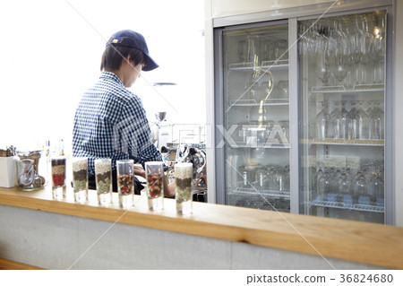 Cafe staff man Cafe staff man 36824680