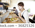 一個人吃午飯，吃場景，女孩 36825326