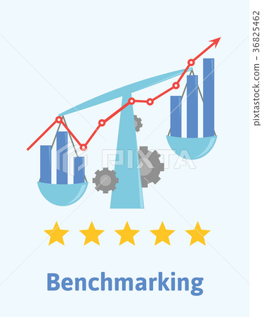 Benchmarking concept illustration. Comparing one's 36825462