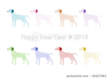 新年賀卡2018年新年賀卡插圖日本模式豐富多彩 36827965