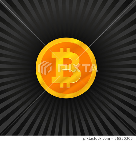 Gold bitcoin vector concept 36830303