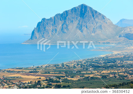 Tyrrhenian coastline from Erice, Sicily, Italy Tyrrhenian coastline from Erice, Sicily, Italy 36830452