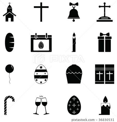 easter icon set easter icon set 36830531