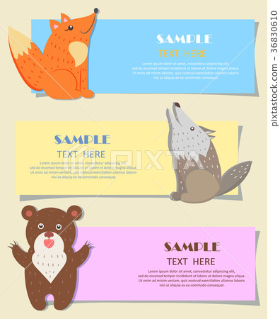 Three Forest Predatory Animals on Alphabet Images 36830610