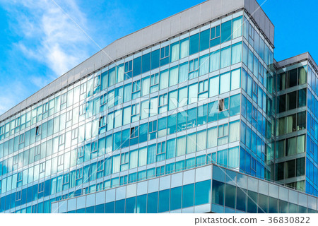 Office building on sky background, view from below 36830822