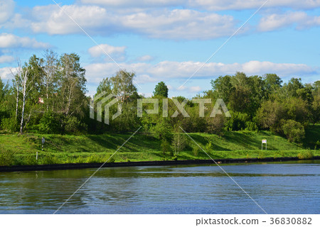 bank of Moscow Canal in Khimki, Russia bank of Moscow Canal in Khimki, Russia 36830882