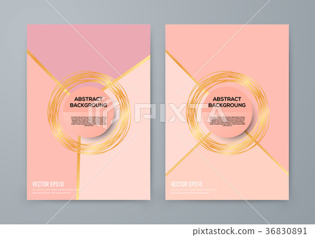 Brochure template with rose goldbackground Brochure template with rose goldbackground 36830891