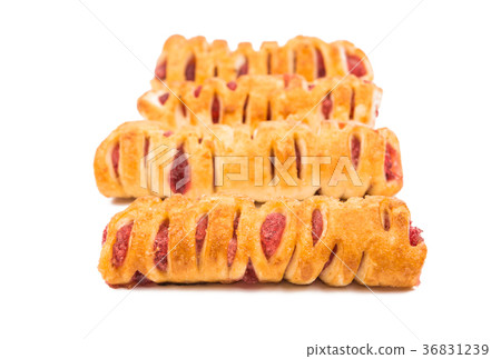 puff pastry with jam isolated puff pastry with jam isolated 36831239
