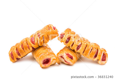 puff pastry with jam isolated puff pastry with jam isolated 36831240