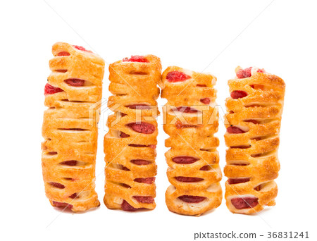puff pastry with jam isolated puff pastry with jam isolated 36831241