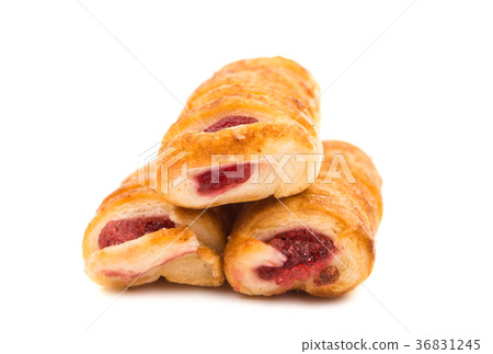 puff pastry with jam isolated puff pastry with jam isolated 36831245
