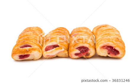 puff pastry with jam isolated puff pastry with jam isolated 36831246