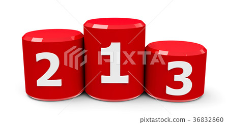 Red cylinder podium #2 36832860