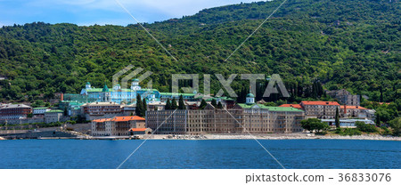 Russian St. Pantaleon monastery at Mount Athos Russian St. Pantaleon monastery at Mount Athos 36833076