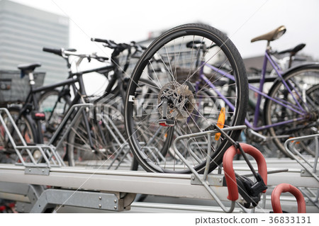 Many bicycles on parking Many bicycles on parking 36833131