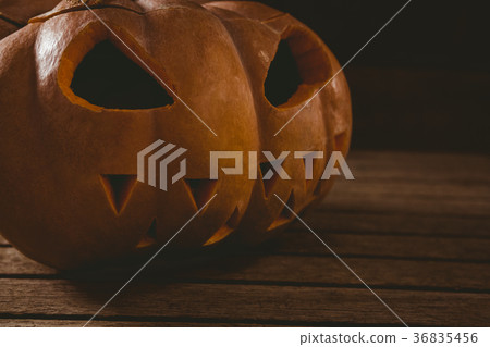 Close up of jack o lantern during Halloween 36835456